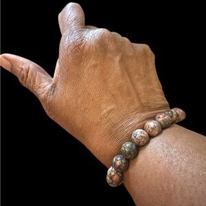 Leopardskin Jasper Crystal Bracelet